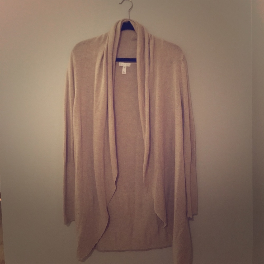 Leith Shawl Cocoon Sweater - tan